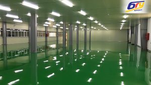 Sơn epoxy tự san phẳng nhà máy cốc giấy